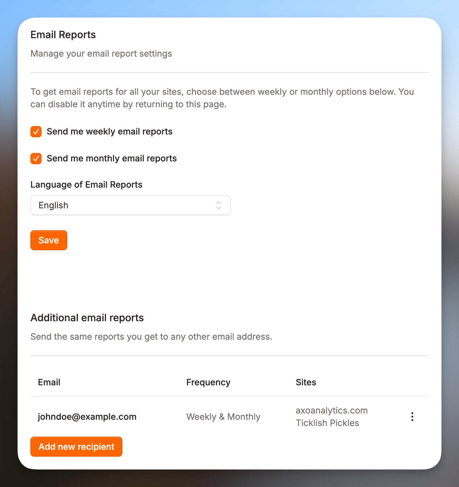 Email Reports