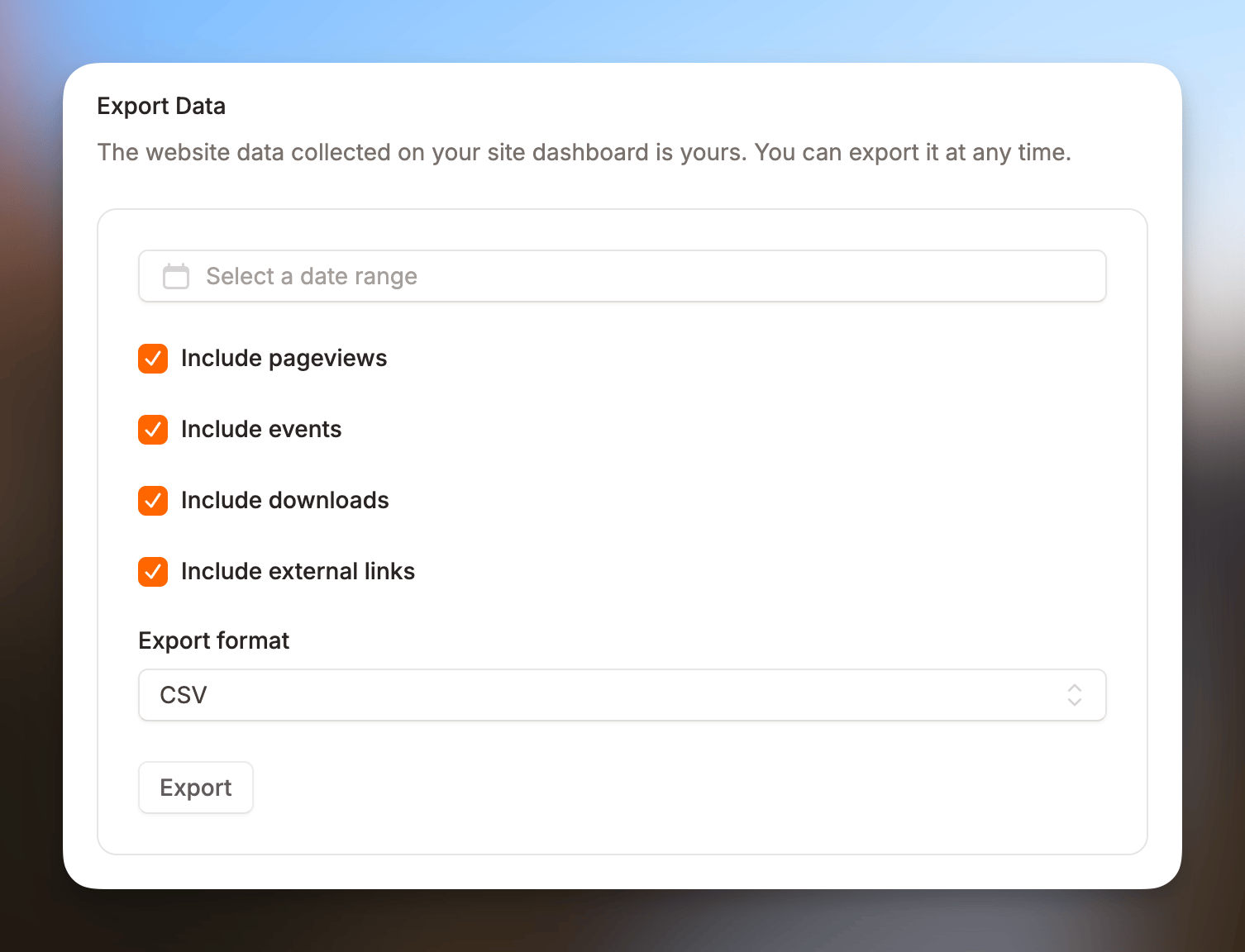 Data Export